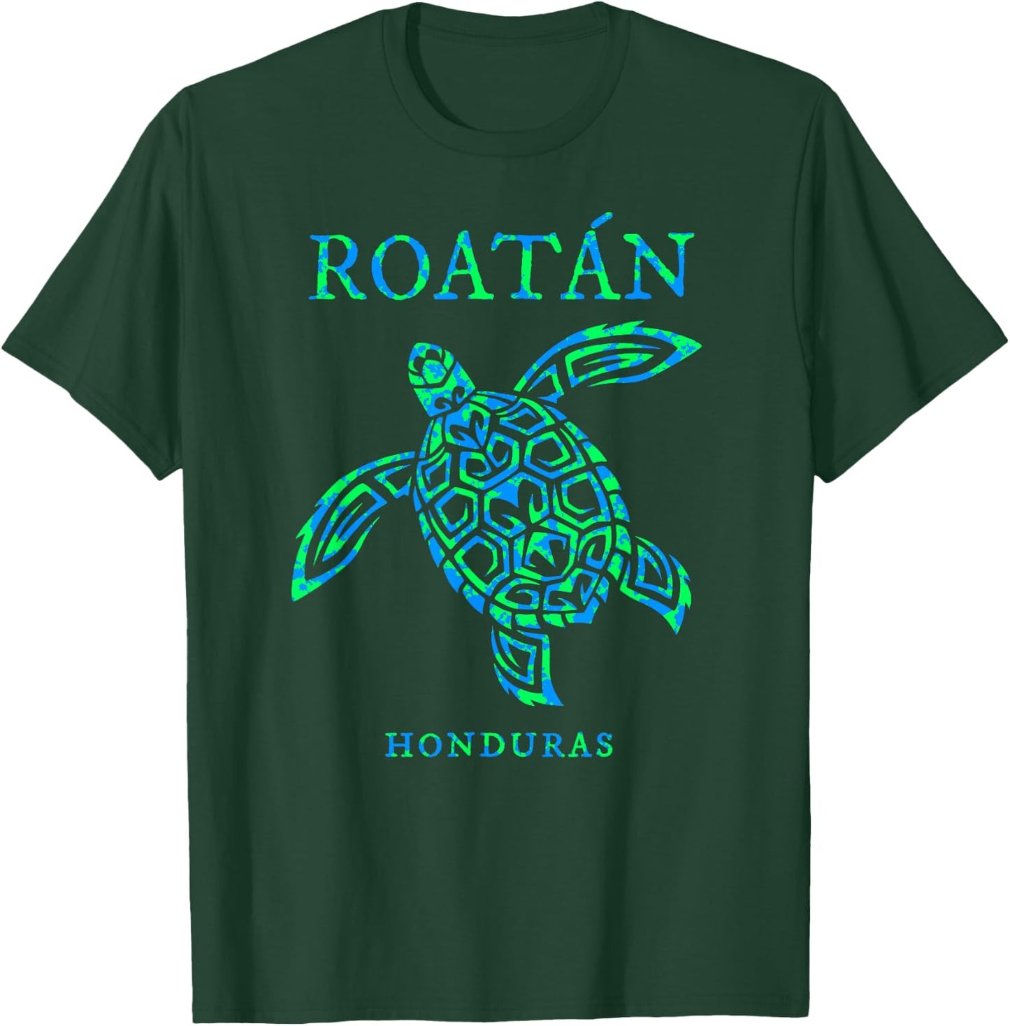 Roatan Honduras Sea Turtle Boys Girls Vacation Souvenir T-Shirt - T-Shirt | Forest