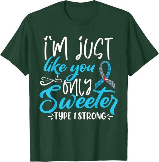 T1D Kids Diabetes Awareness T-Shirt - T-Shirt | Forest