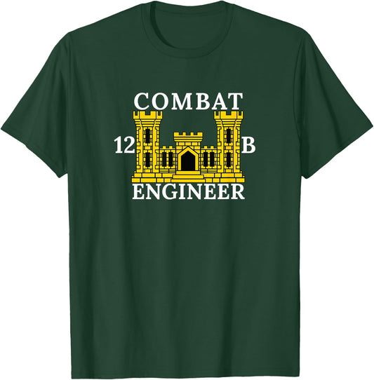 US Army Combat Engineer 12B T-Shirt - T-Shirt | Forest