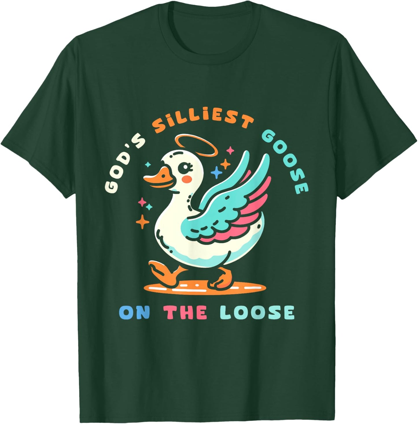 Gods Silliest Goose Costume for Kids Funny Gifts Silly Goose T-Shirt - T-Shirt | Forest