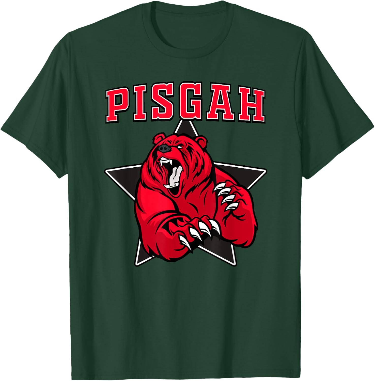 Pisgah Bears High School Team Spirit T-Shirt - T-Shirt | Forest