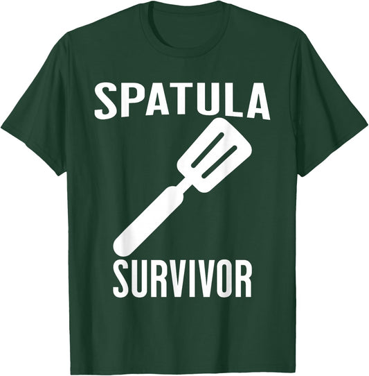 SPATULA SURVIVOR Funny Mother Family Retro Childhood T-Shirt - T-Shirt | Forest