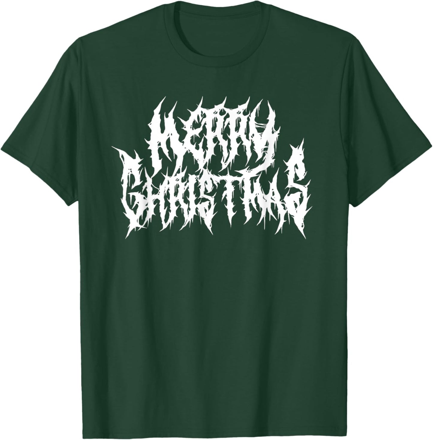 Merry Christmas. Death Metal, Black Metal, Funny Goth Xmas T-Shirt - T-Shirt | Forest