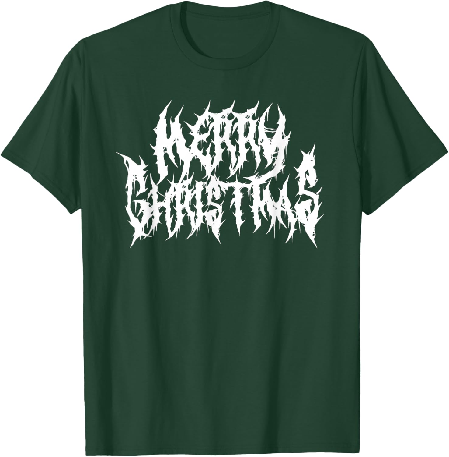 Merry Christmas. Death Metal, Black Metal, Funny Goth Xmas T-Shirt - T-Shirt | Forest
