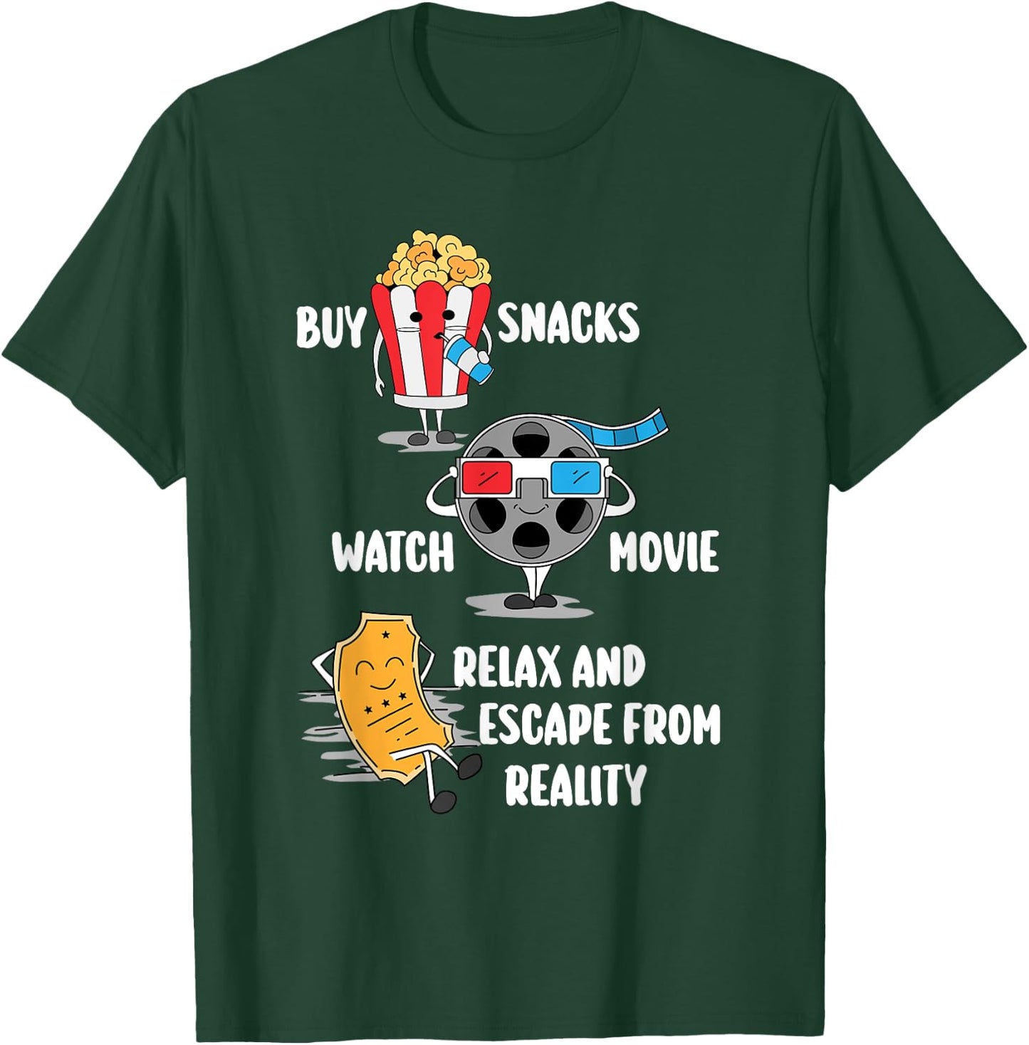 Family Movie Night Outfit Women Kids - Movie Lover T-Shirt - T-Shirt | Forest