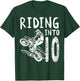 Riding Into 10th Birthday Boy Dirt Bike Party 10 Year Old T-Shirt - T-Shirt | Forest