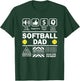 Softball Dad Funny Contents of Sports Father T-Shirt - T-Shirt | Forest