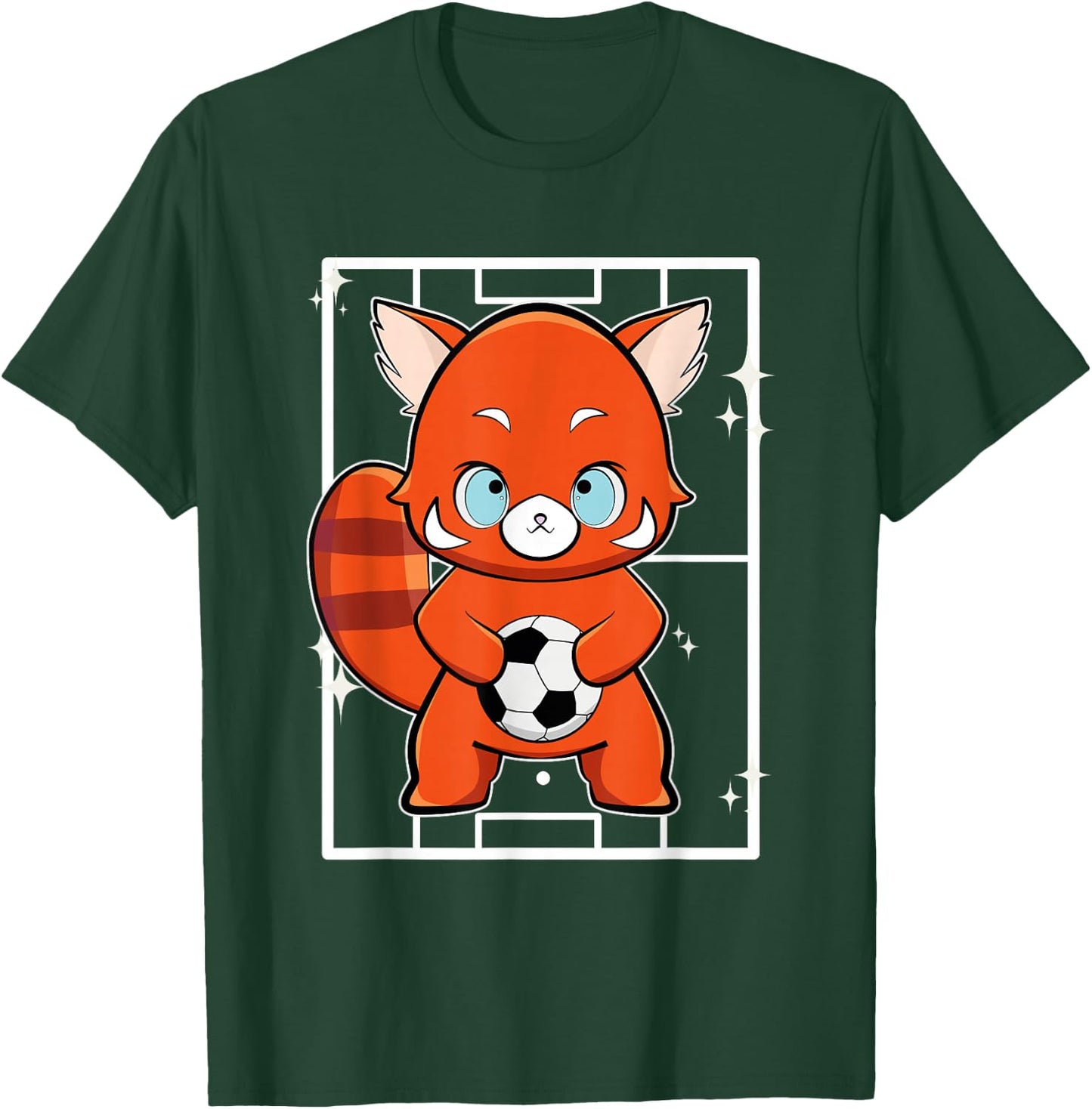 Red Panda with Football T-Shirt - T-Shirt | Forest