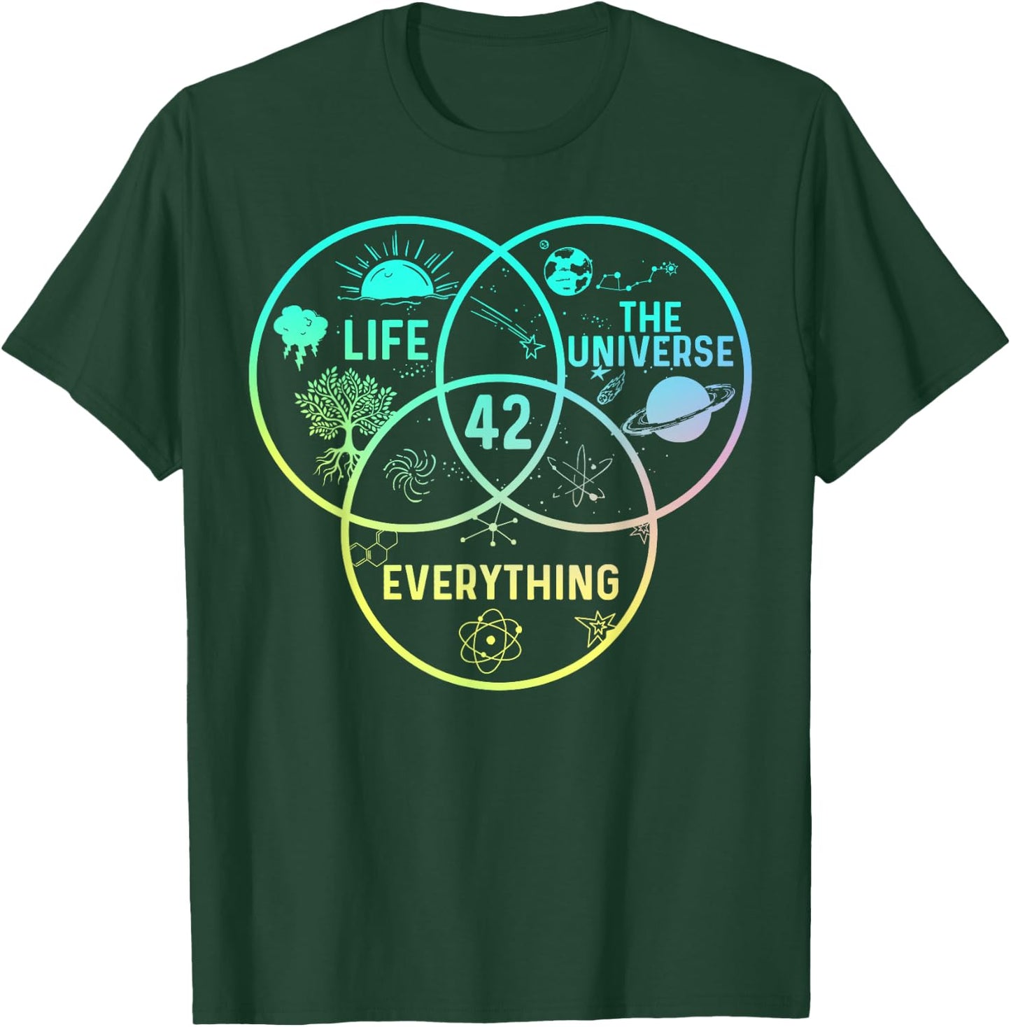42 Answer To Life The Universe And Everything Funny Design T-Shirt - T-Shirt | Forest