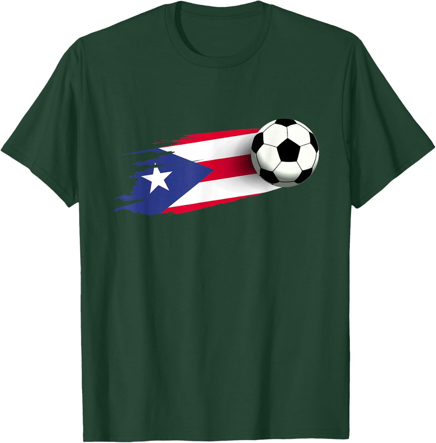 Puerto Rico Flag Jersey Puerto Rico Soccer Team Puerto Rico T-Shirt - T-Shirt | Forest