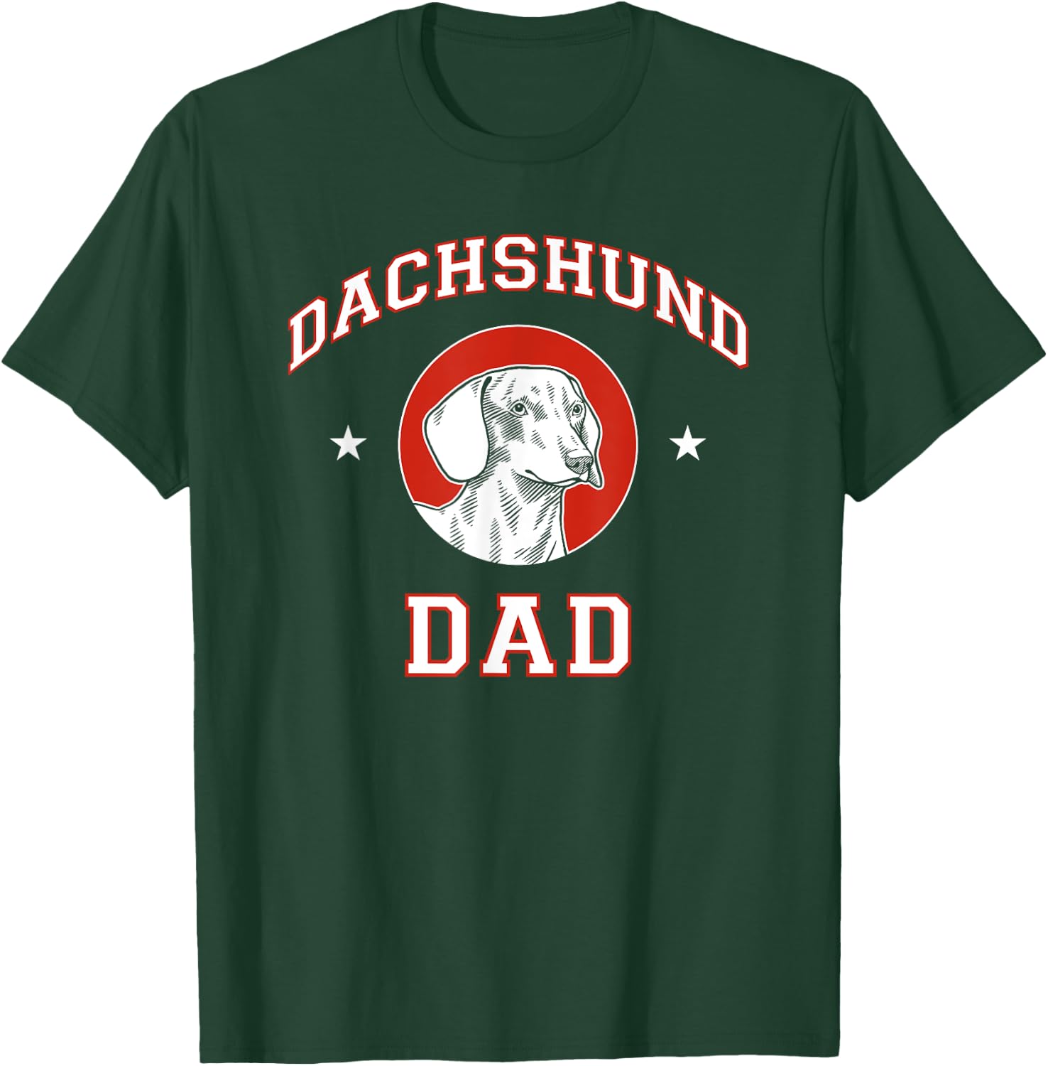 Smooth Dachshund Dad Dog Father Women Girls Kids T-Shirt - T-Shirt | Forest