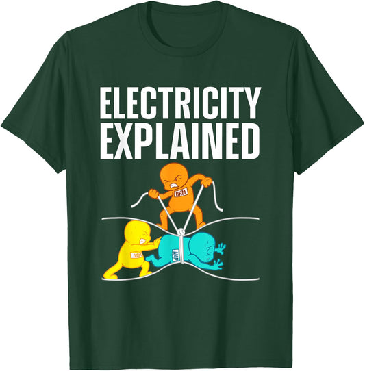 Funny Electrician Women Electricity Engineer Nerd T-Shirt - T-Shirt | Forest