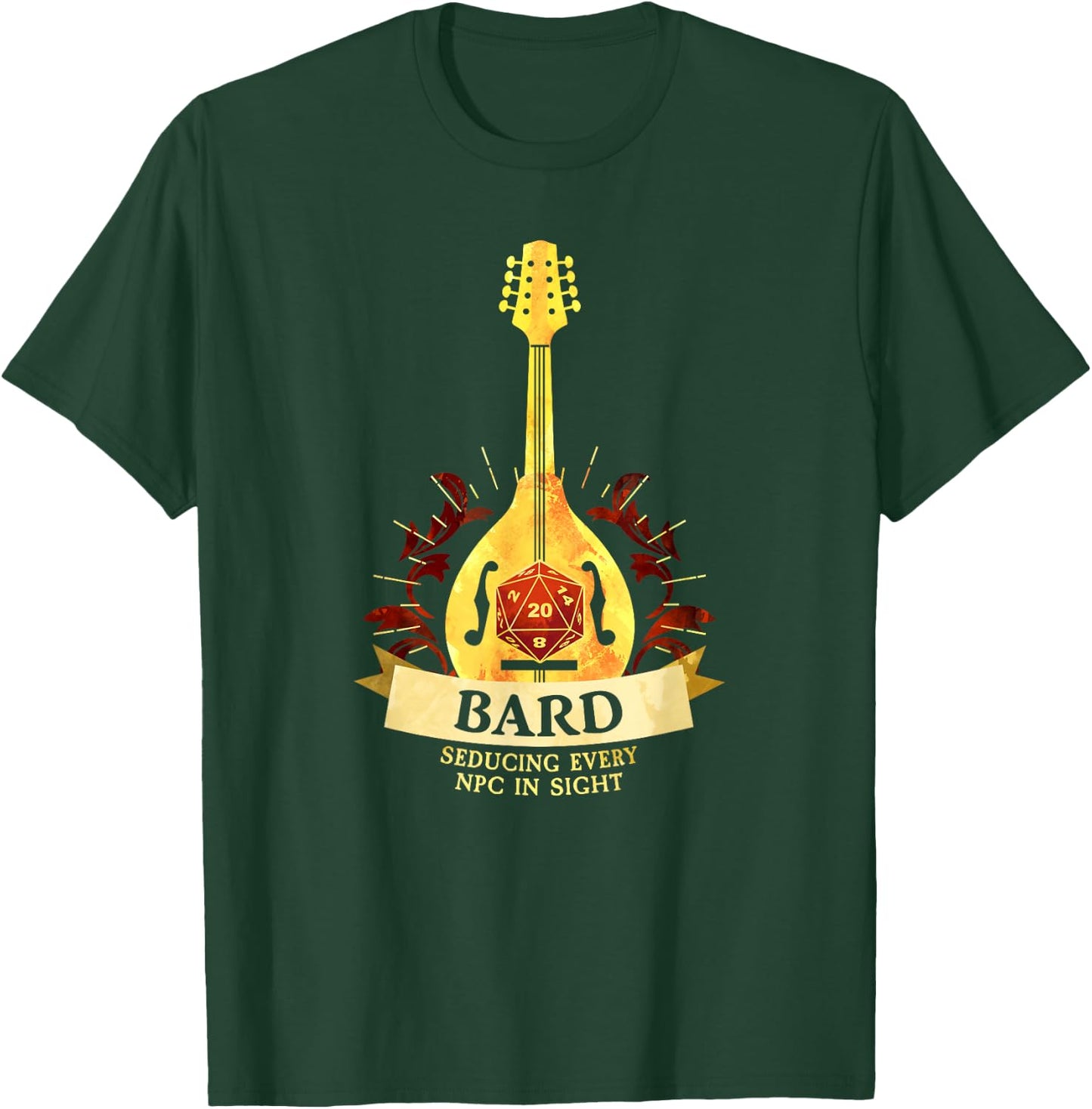 Bard Fantasy RPG TRPG Gamer Class T-Shirt - T-Shirt | Forest