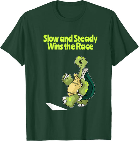 Slow And Steady Wins The Race Turtle T-Shirt - T-Shirt | Forest