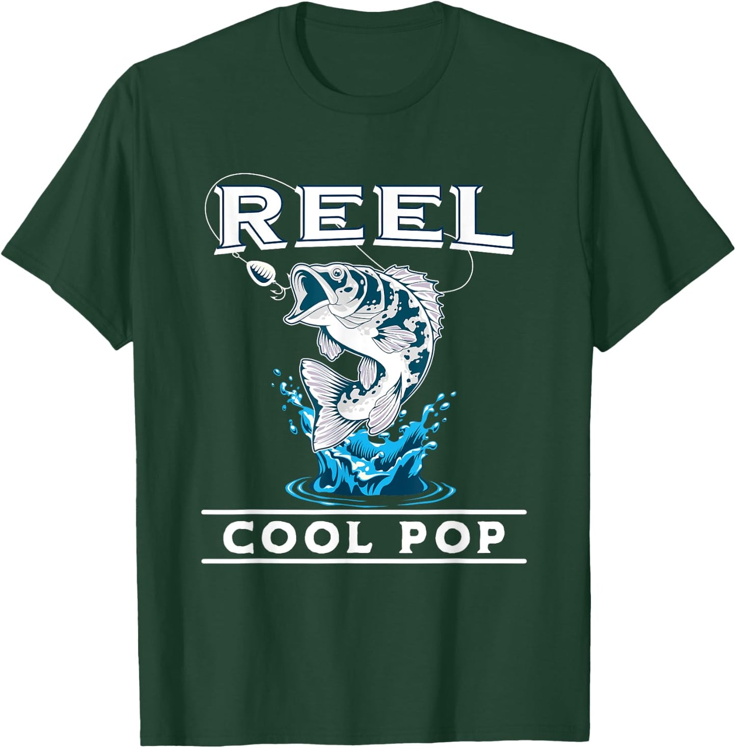 Fishing Reel Cool Pop Father’s day For Fisherman Dad T-Shirt - T-Shirt | Forest