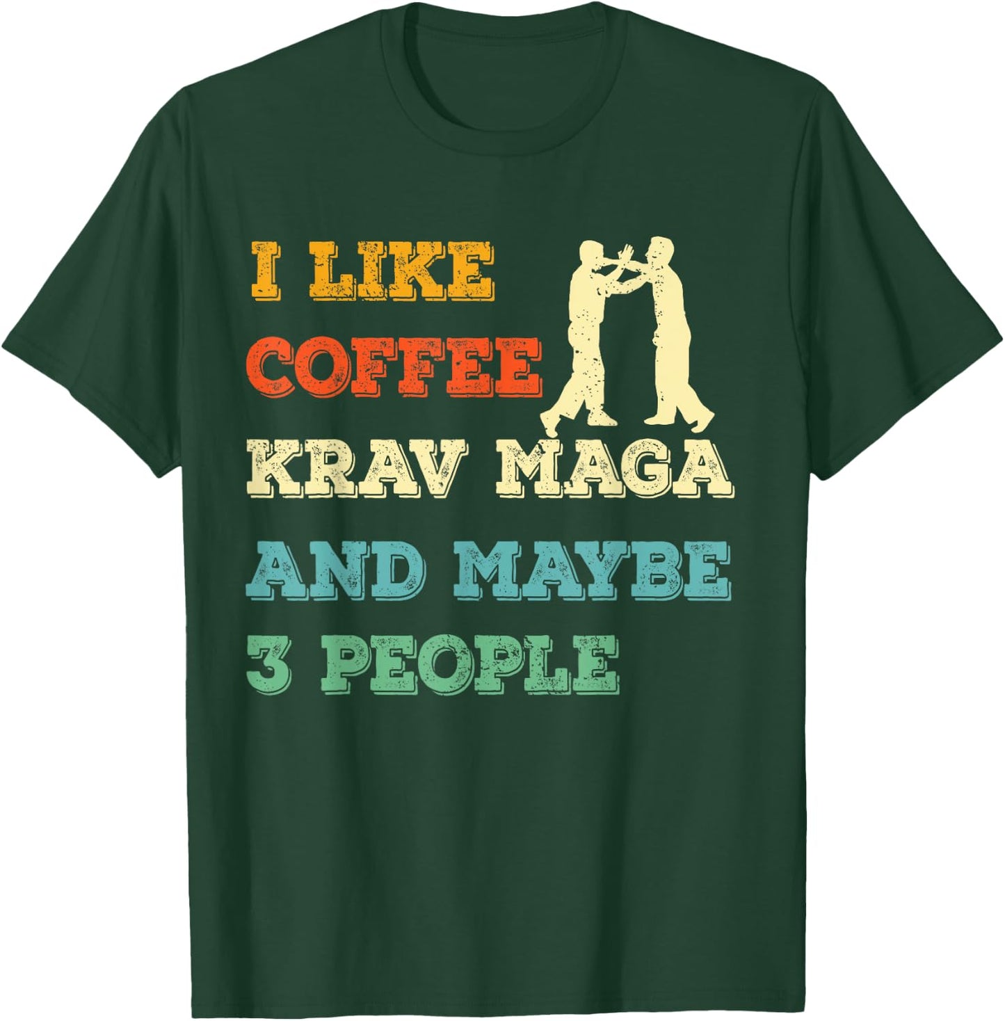 krav maga martial arts MMA fighter & Coffee lover T-Shirt - T-Shirt | Forest