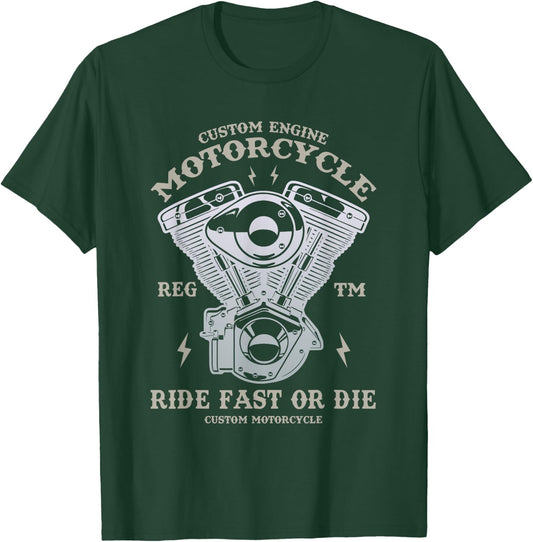 Motorcycle | Funny Motorcycle T-Shirt - T-Shirt | Forest