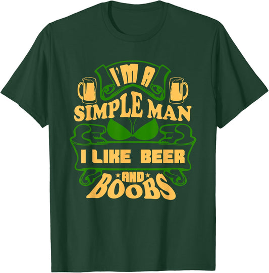 Beer Boobs St. Patrick's Day Funny Titties Drinking T-Shirt - T-Shirt | Forest