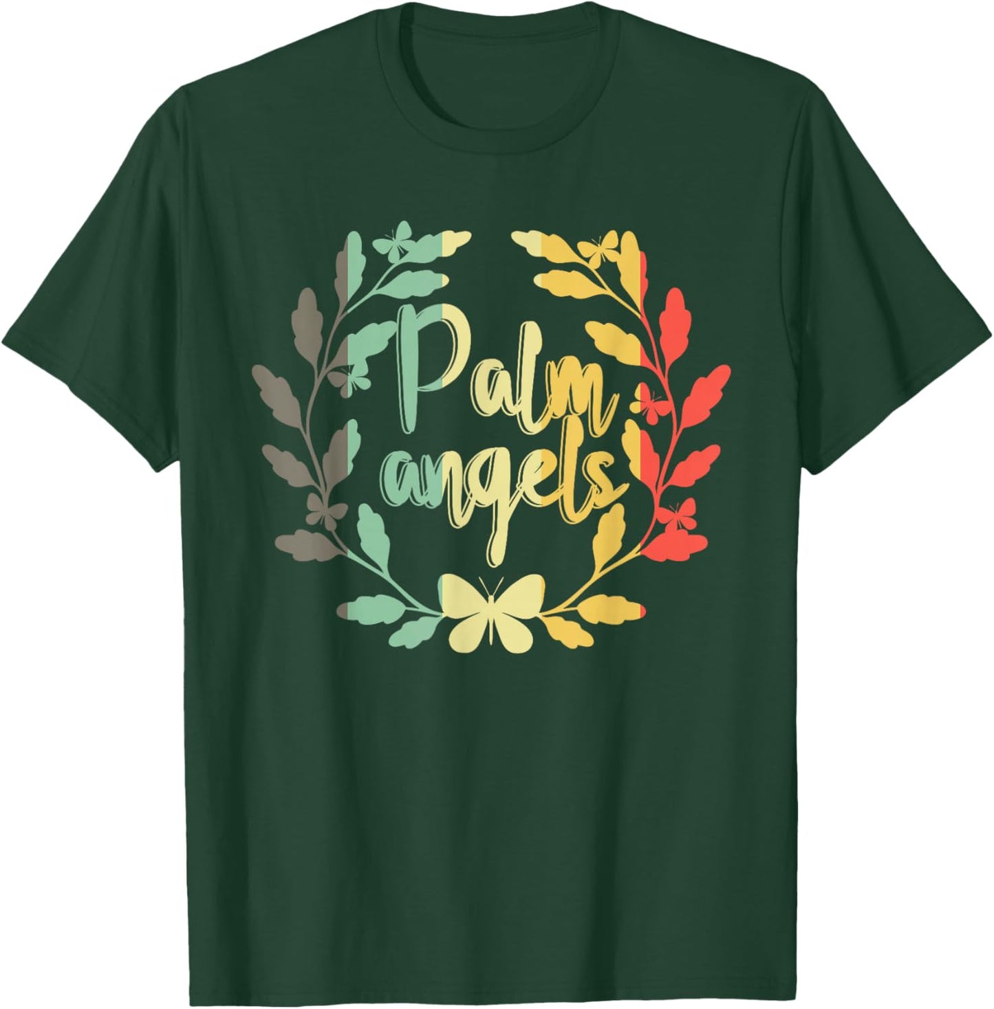Palm Angels Butterfly Flower Lovers T-Shirt - T-Shirt | Forest