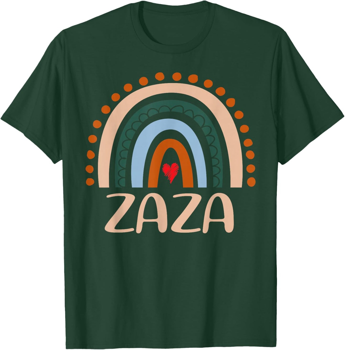 Zaza Rainbow Grandma Cute Mothers Day Funny Zaza T-Shirt - T-Shirt | Forest