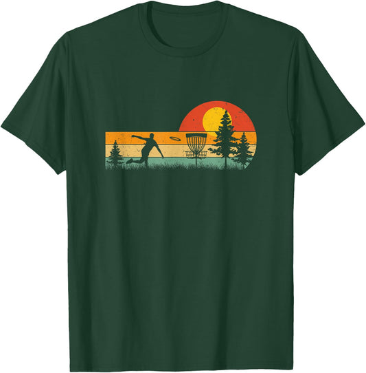 Vintage Disc Golf Design Frisbee Golf Basket Tree Player T-Shirt - T-Shirt | Forest