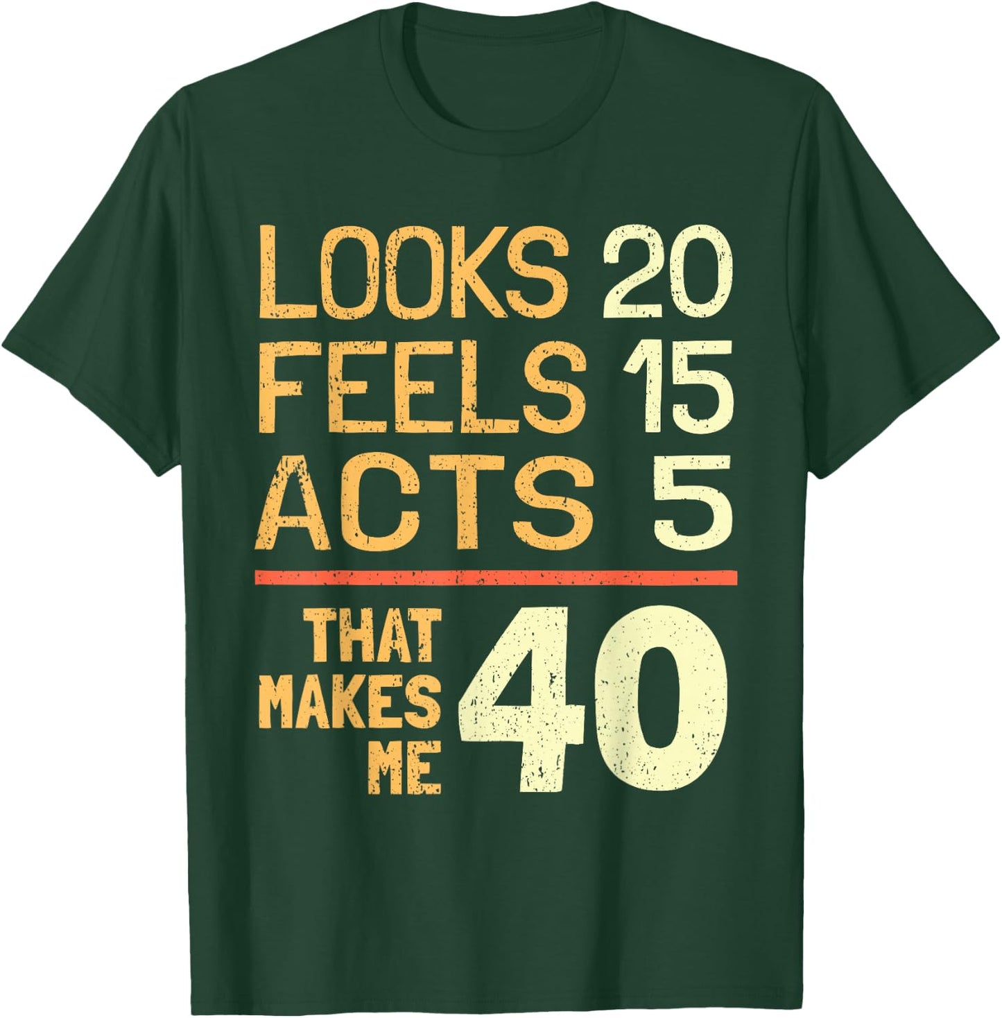 Hilarious 40th Birthday Idea I 40 Years T-Shirt - T-Shirt | Forest