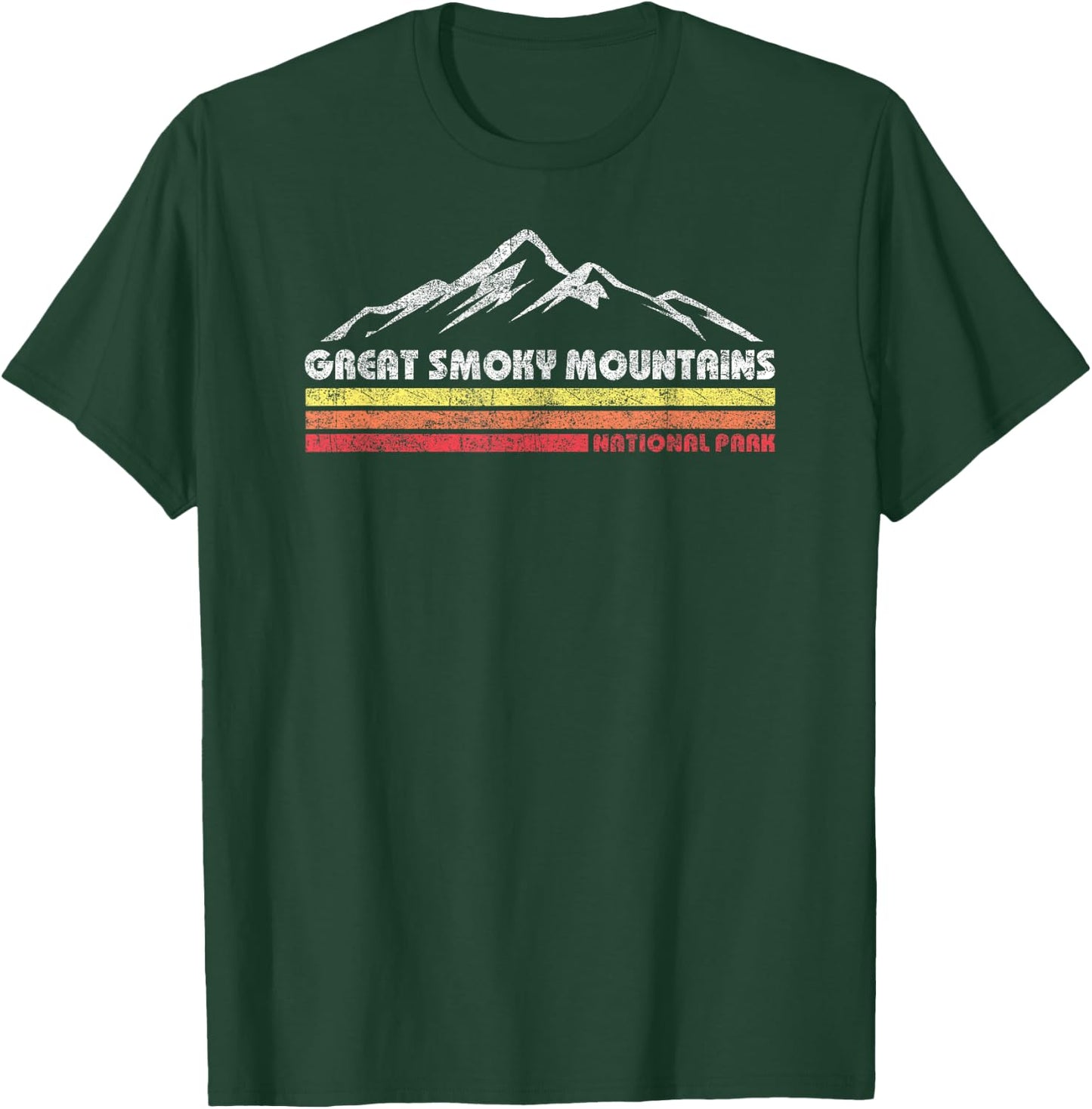 Retro Great Smoky Mountains National Park Hiking T-Shirt - T-Shirt | Forest