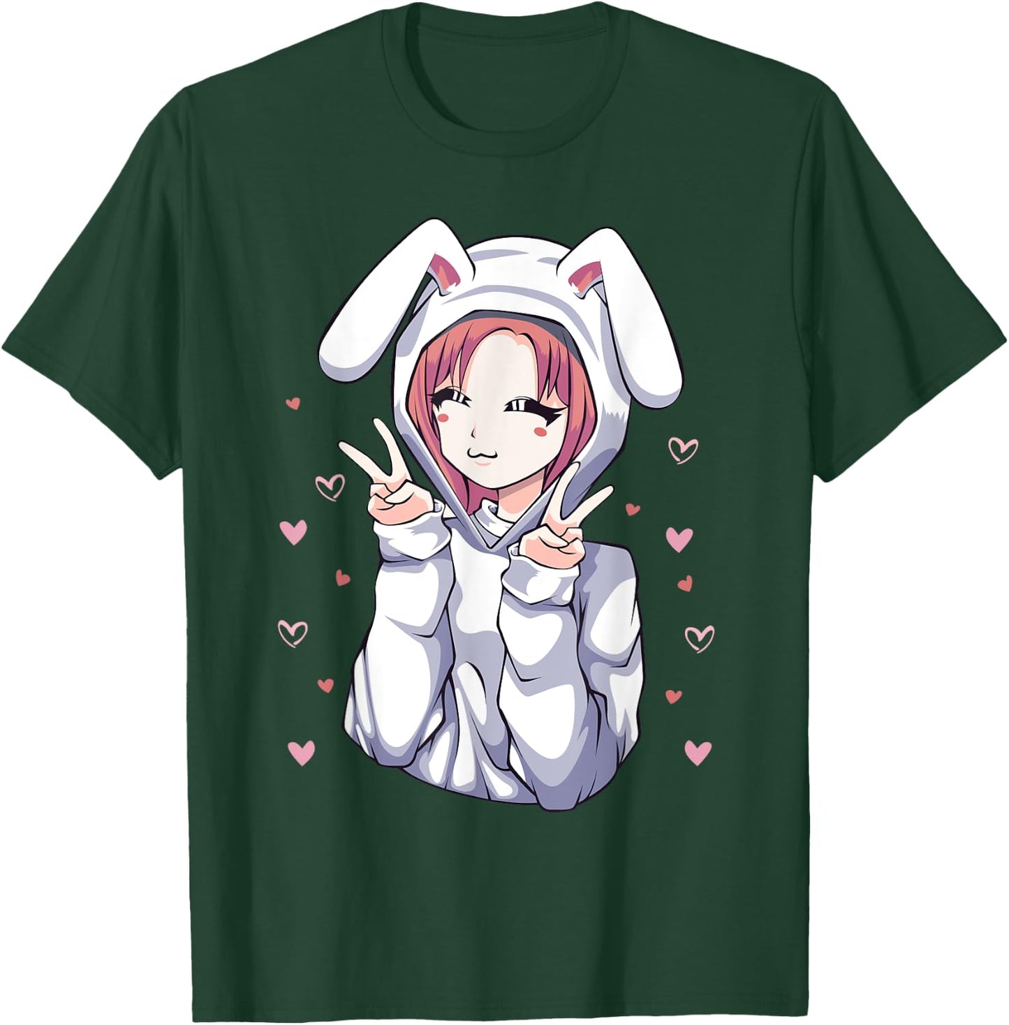 Anime Bunny Manga Girl Otaku for Teens T-Shirt - T-Shirt | Forest