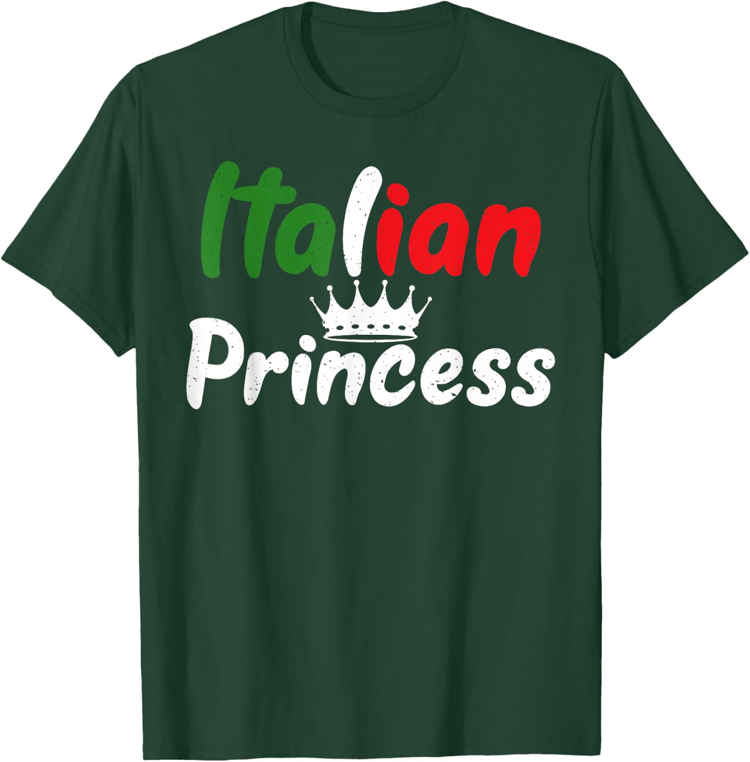 Italian Gifts & Accessories Italian Princess - Women's Black Short Sleeve Classic Fit - Small - Perfect Italy Trip Souvenir T-Shirt - T-Shirt | Forest