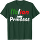 Italian Gifts & Accessories Italian Princess - Women's Black Short Sleeve Classic Fit - Small - Perfect Italy Trip Souvenir T-Shirt - T-Shirt | Forest