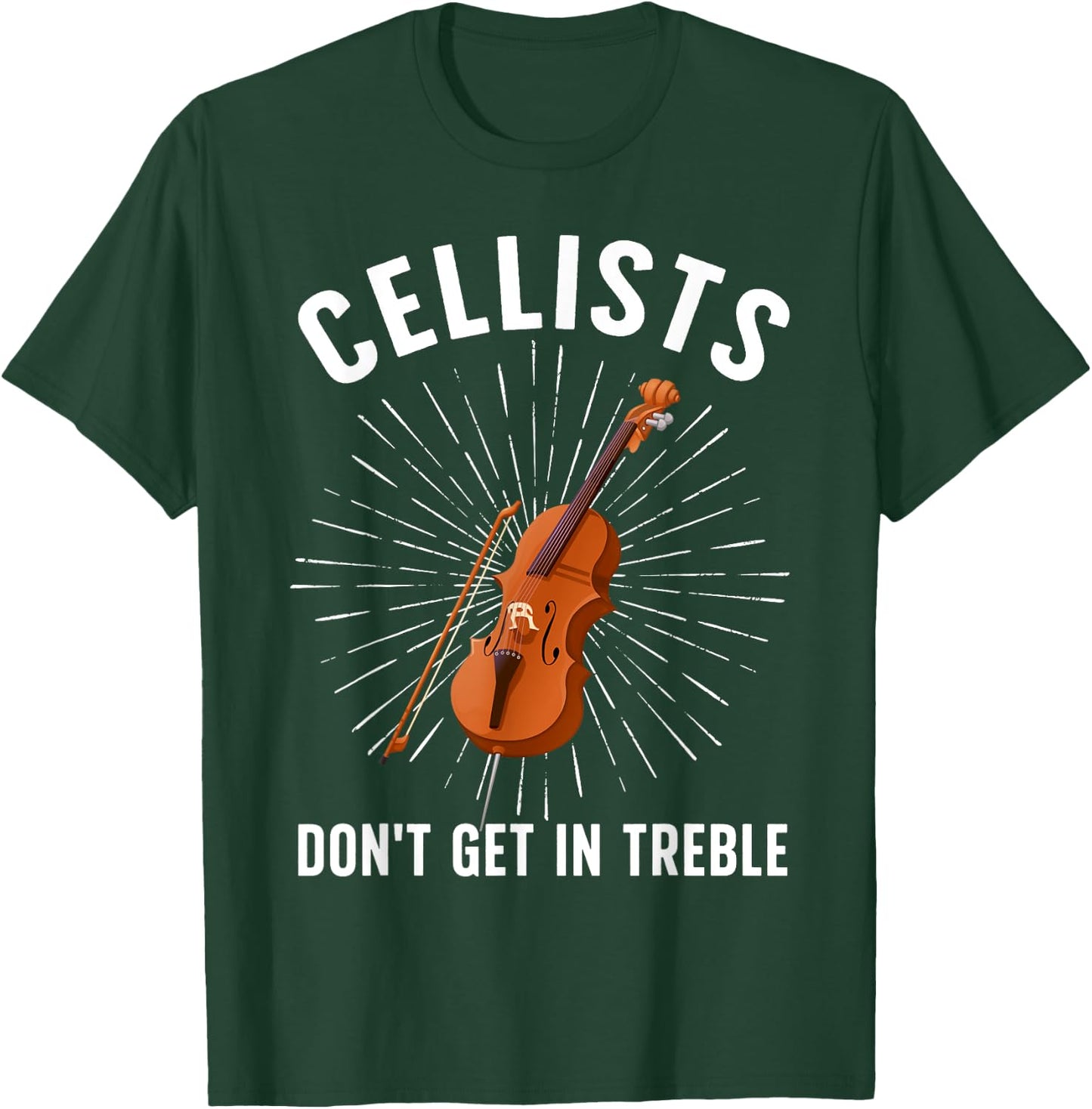 Best Cello Player Art Women Kids Cello Lover Cellist T-Shirt - T-Shirt | Forest