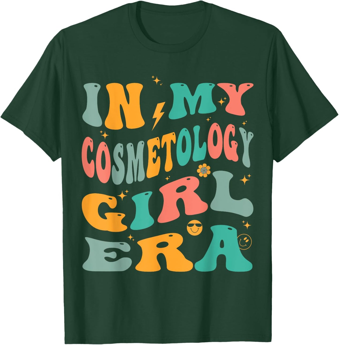 In My Cosmetology Girl Era Groovy Cosmetologist T-Shirt - T-Shirt | Forest