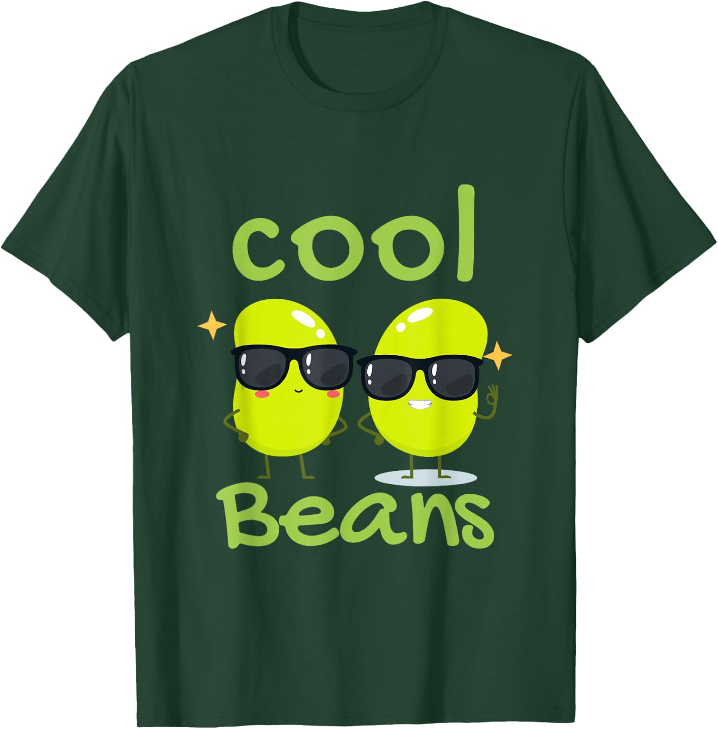 I'm One of The Cool Beans Edible Green Seed Bean T-Shirt - T-Shirt | Forest