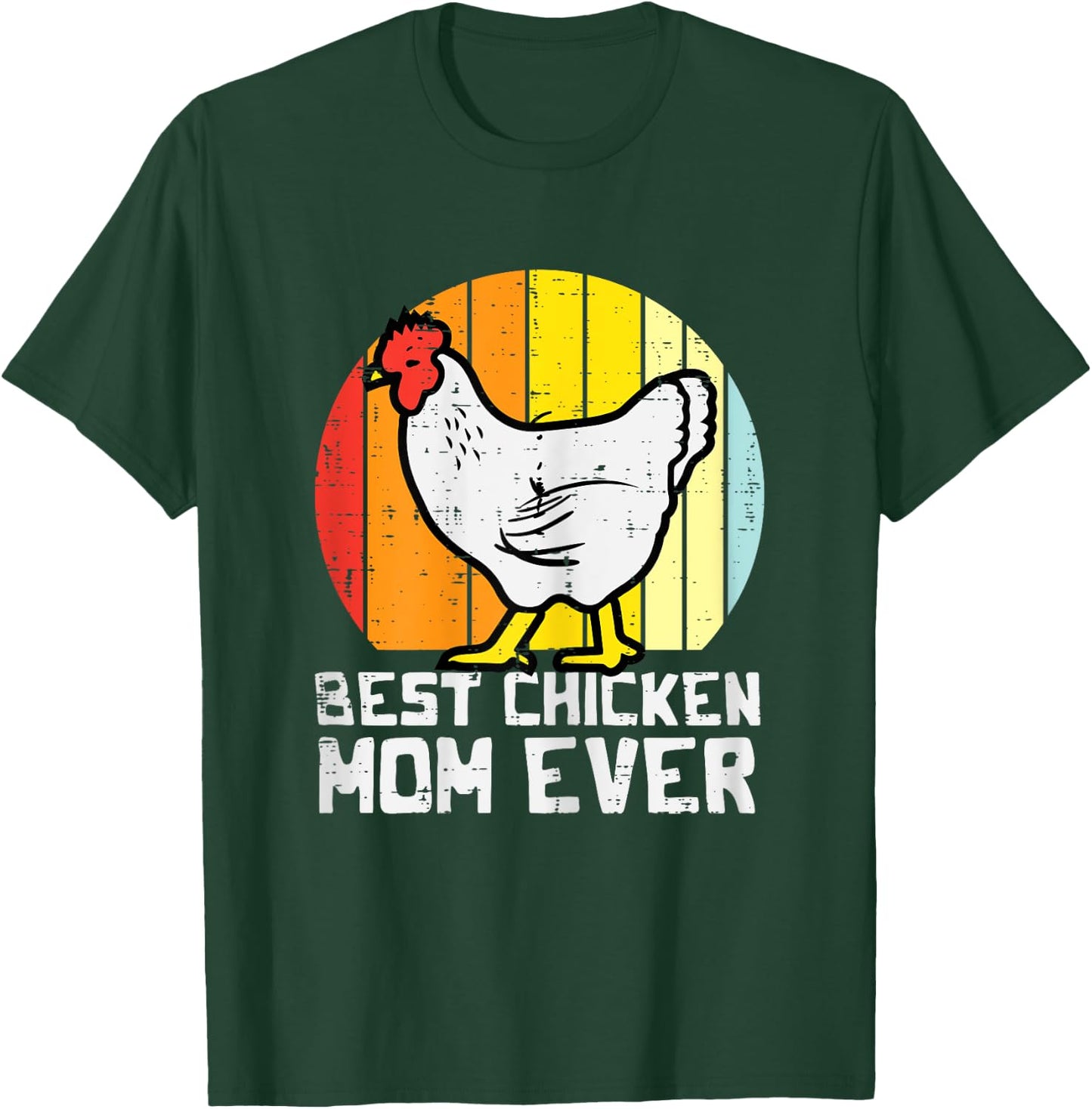 Mothers Day Best Chicken Mom Ever Retro Farm Hen Mama Women T-Shirt - T-Shirt | Forest