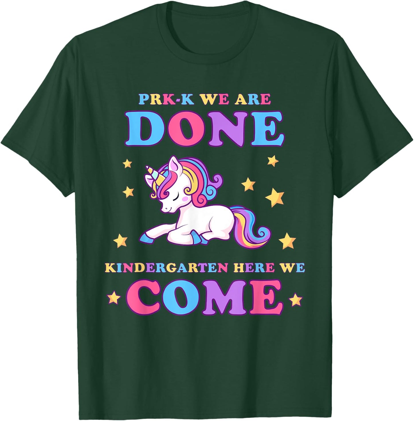 Girls Pre-K Graduation Magical Unicorn T-Shirt - T-Shirt | Forest