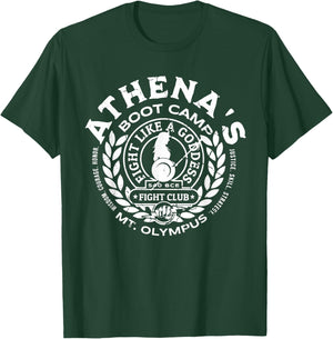 Goddess Athena Daughter of Athena Wise Athena's Boot Camp | Greek Mythology | Olympus Lore Goddess T-Shirt - T-Shirt | Forest