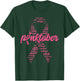 Pinktober Ribbon Breast Cancer Awareness Distressed Style T-Shirt - T-Shirt | Forest