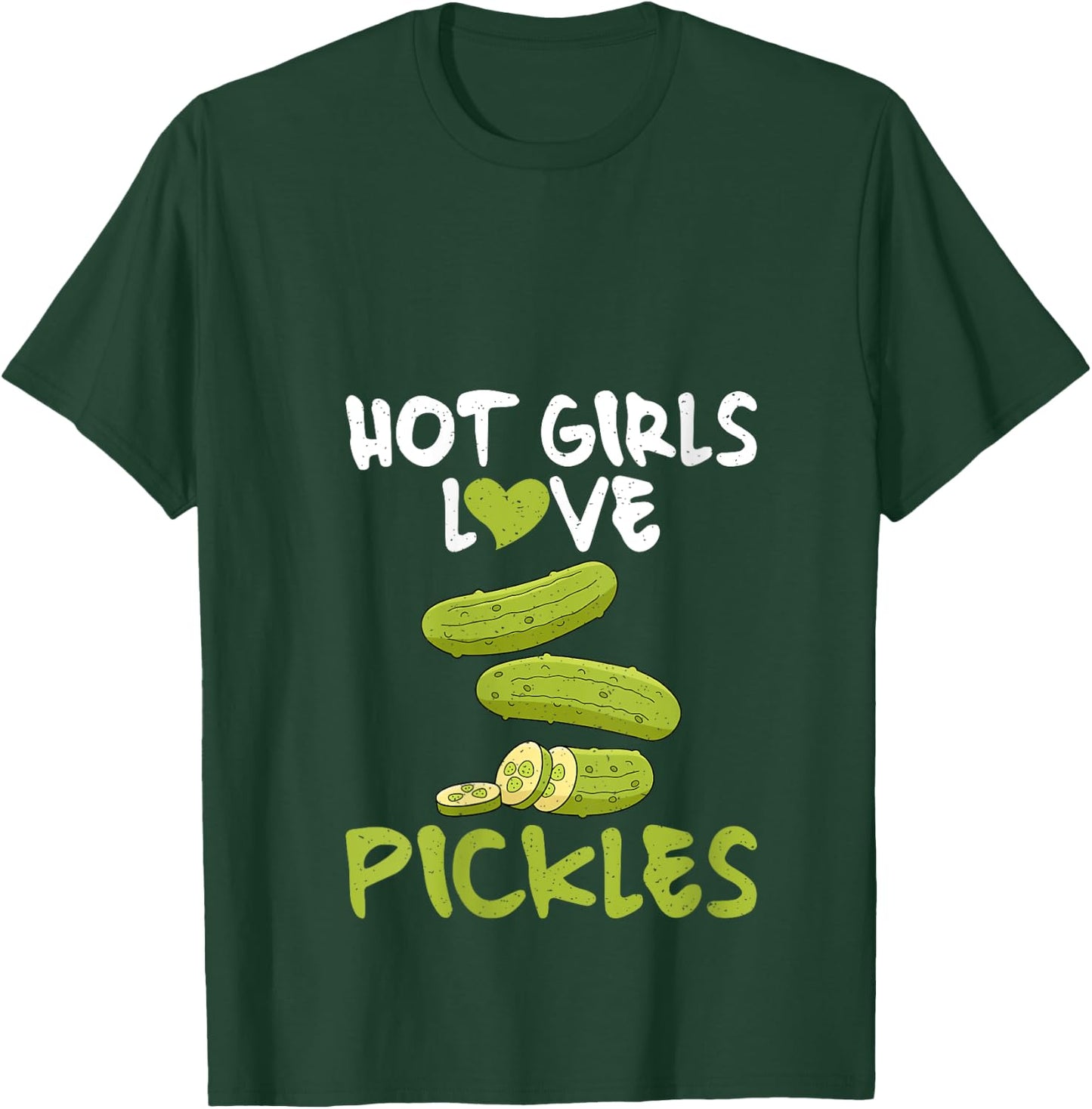 Hot Girls love Pickles V-Neck T-Shirt - T-Shirt | Forest
