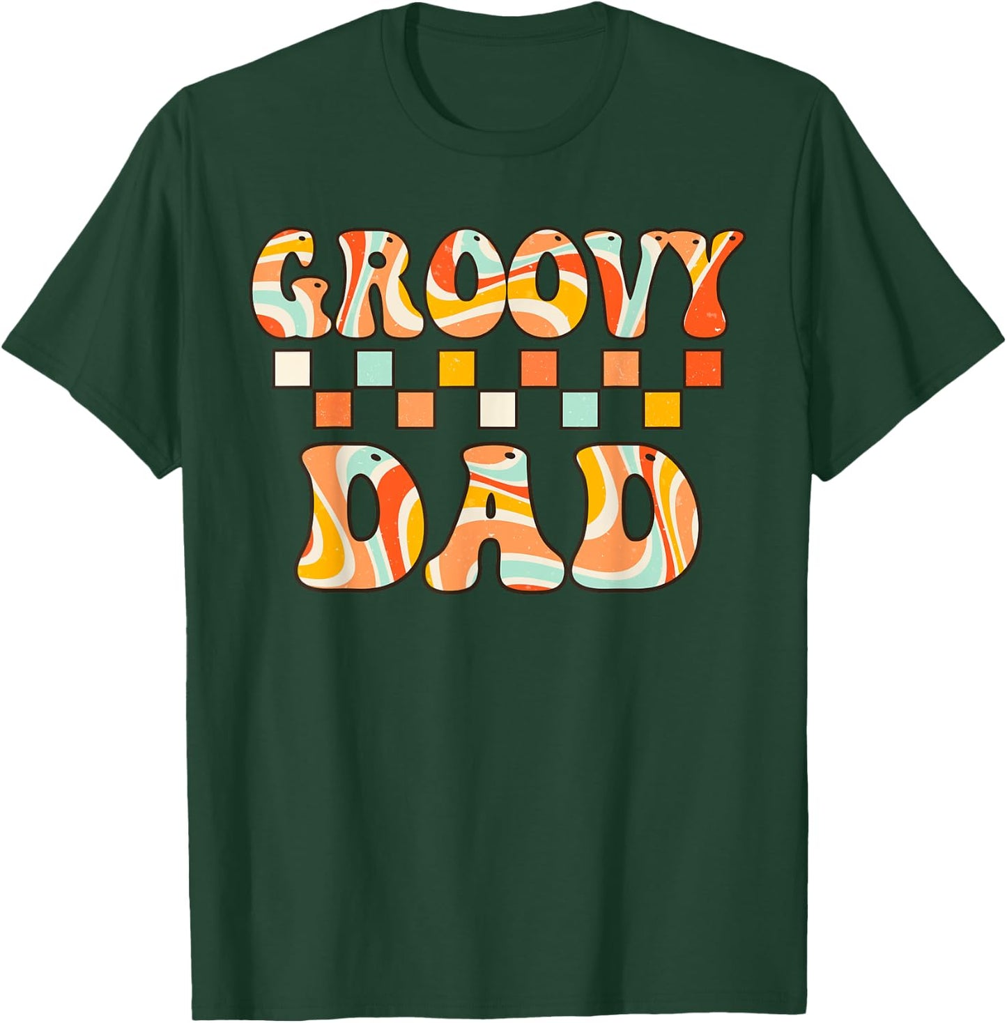 Retro Groovy Dad Matching Family 1st Birthday Party T-Shirt - T-Shirt | Forest