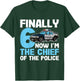 Kids 6th Birthday Police Shirt | Now I'm The Chief Of The Police T-Shirt - T-Shirt | Forest