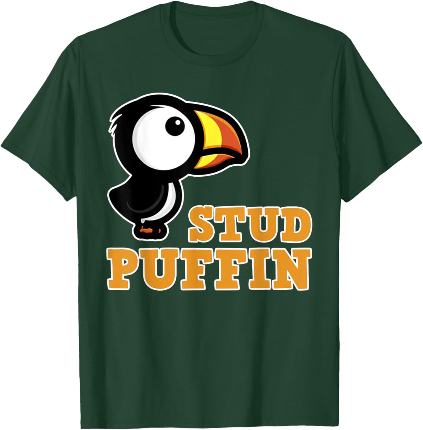 Stud Puffin Funny Seabird T-Shirt - T-Shirt | Forest