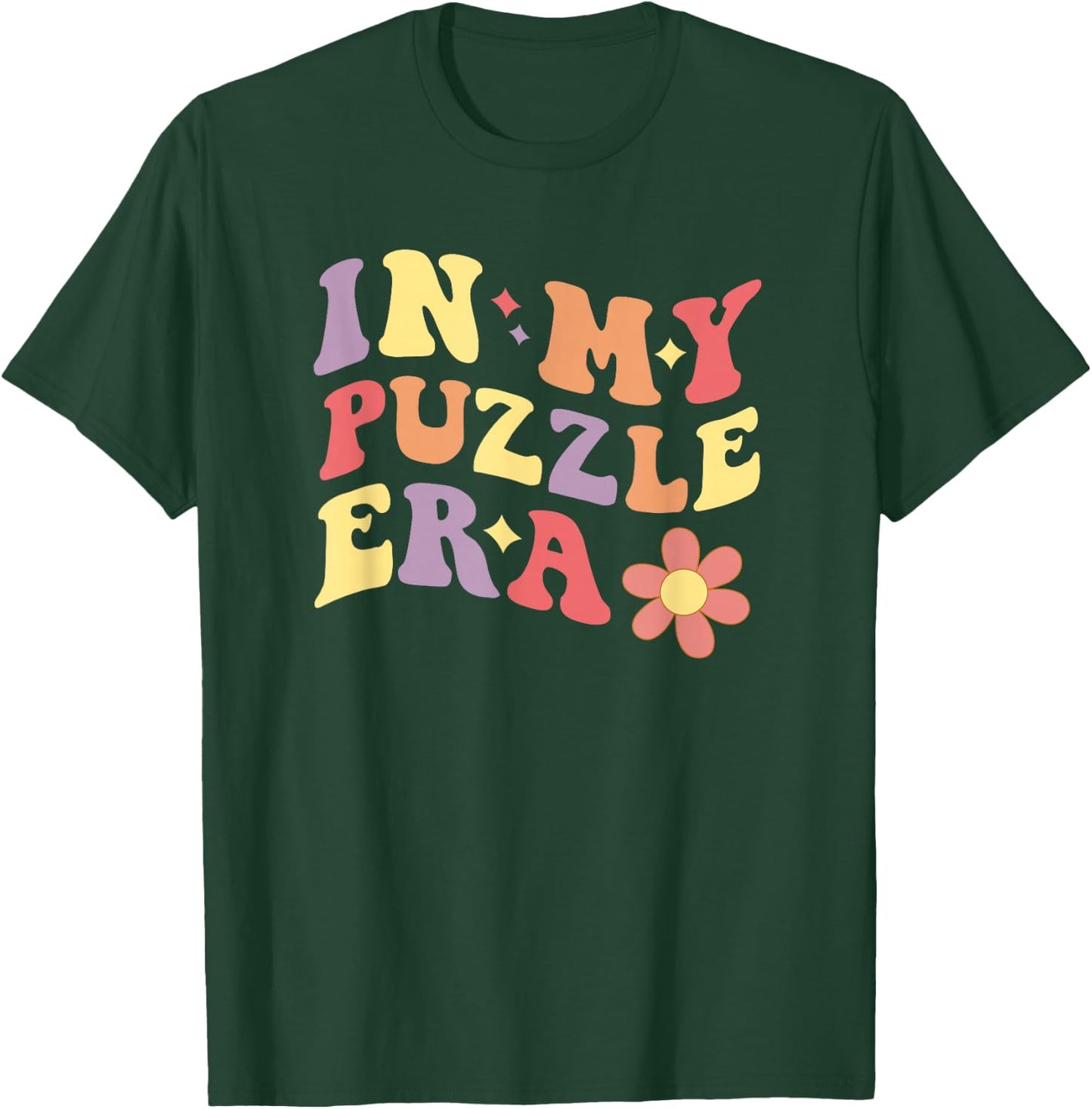 In My Puzzle Era Funny Jigsaw Puzzle - Black, Multicolor - Women's -Adults - Small - Short Sleeve - - Classic Fit - Cotton 65%, Polyester 35% T-Shirt - T-Shirt | Forest