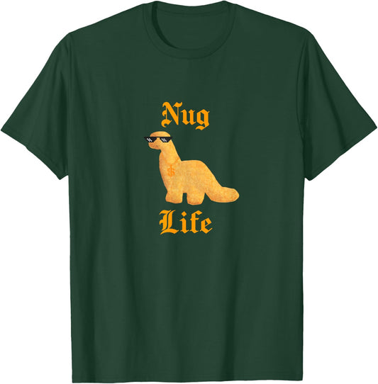 Nug Life Dino Nuggs Dino Chicken Nuggets Dinosaur Nugget T-Shirt - T-Shirt | Forest