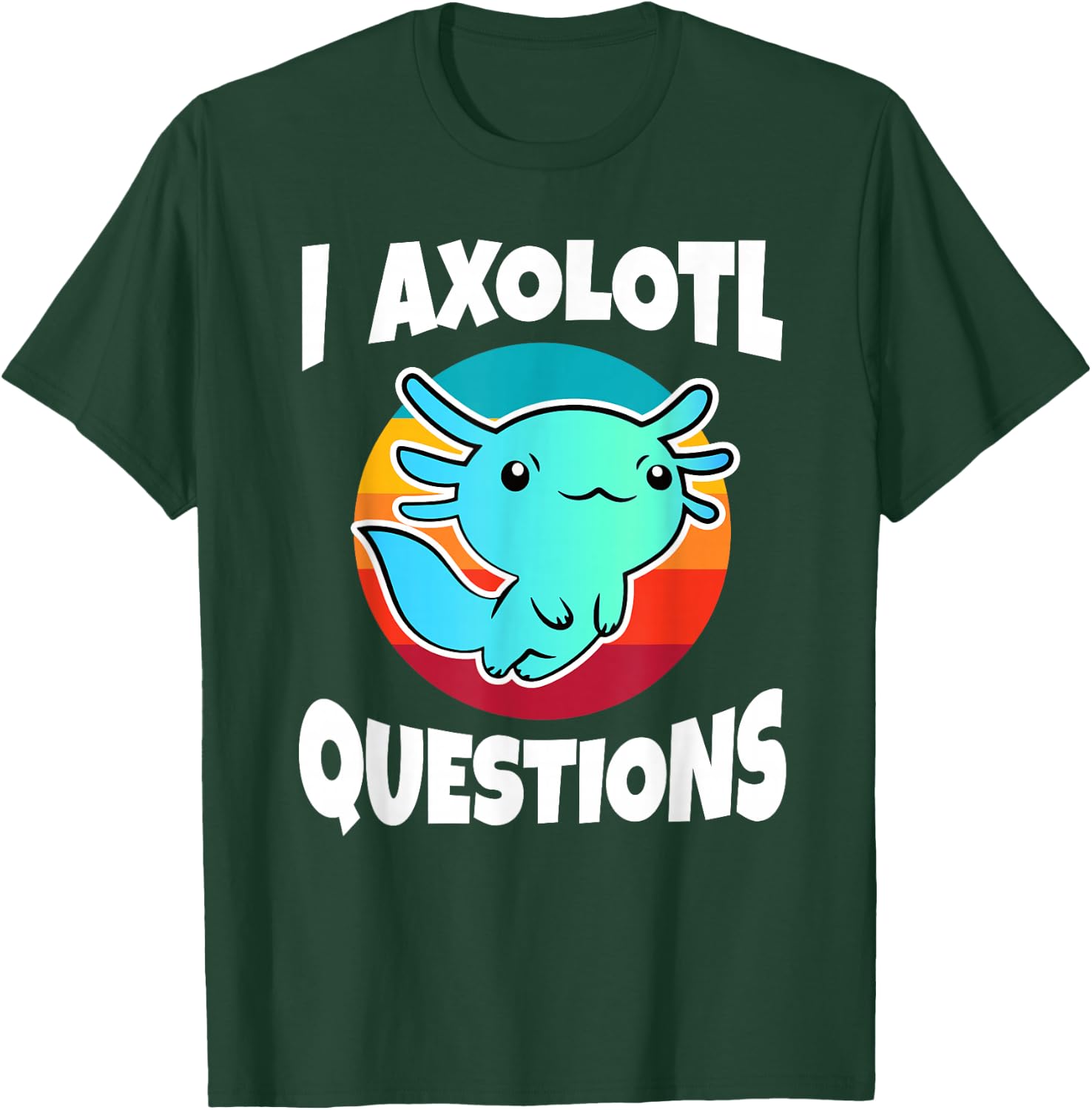 I Axolotl Questions Vintage Funny Kids T-Shirt - T-Shirt | Forest