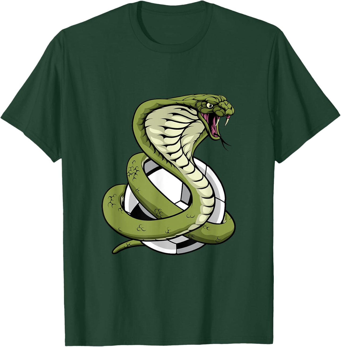 Cobra Snake Soccer Football Animal Team Mascot T-Shirt - T-Shirt | Forest
