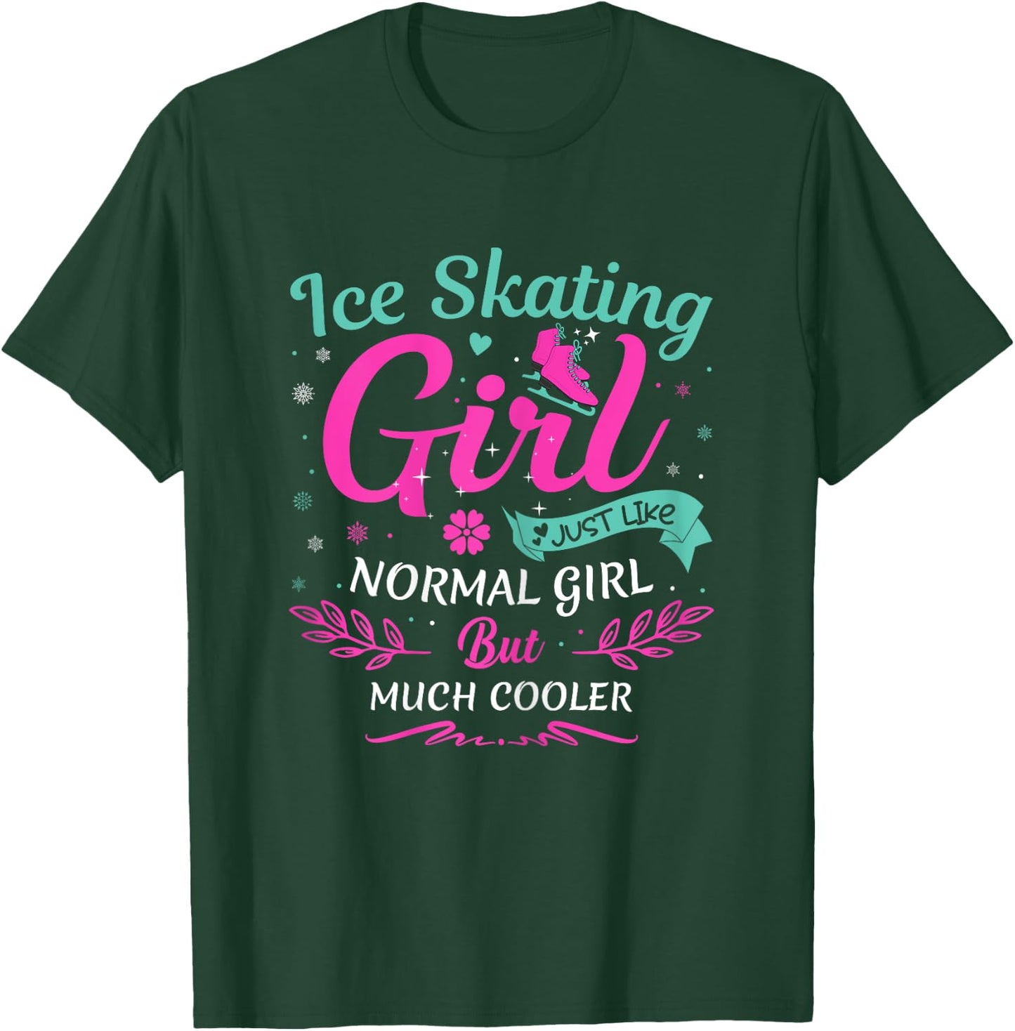 Cool Ice Skating Girl Woman Figure Ice Skating Girl T-Shirt - T-Shirt | Forest