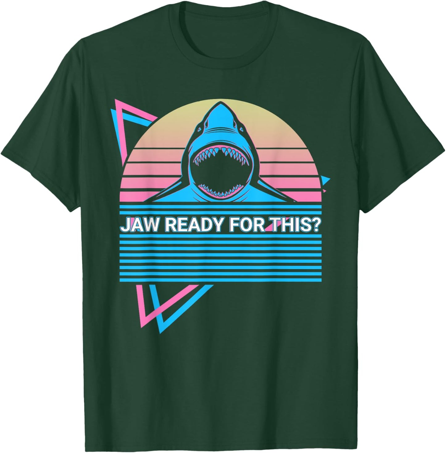 Whale Shark Retro Jaw Ready For This T-Shirt - T-Shirt | Forest