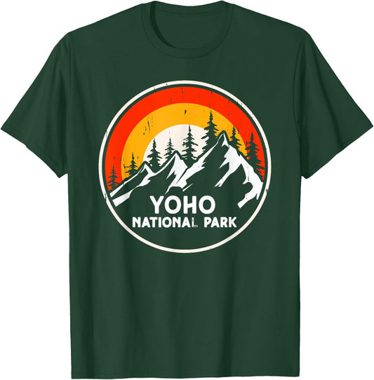 Yoho National Park Canada Mountain Trees Camping Hiking T-Shirt - T-Shirt | Forest