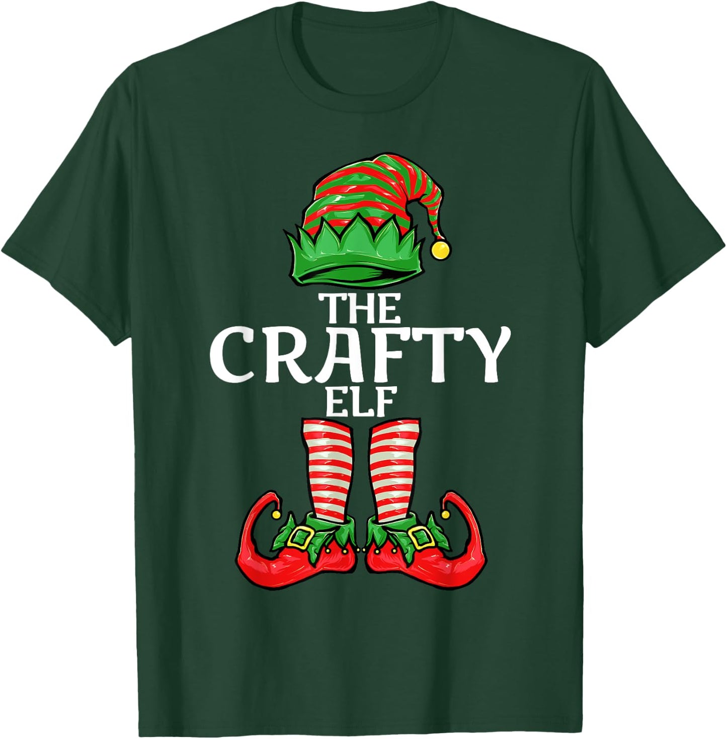 Crafty Elf Christmas Family Matching Group T-Shirt - T-Shirt | Forest