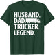 Funny Trucker Art For Truck Driver Husband Men Dad Trucking T-Shirt - T-Shirt | Forest